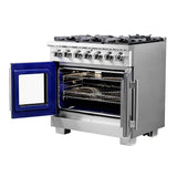FORNO - 36-Inch Capriasca Gas Range with 6 Burners, 120,000 BTUs, & French Door Gas Oven in Stainless Steel FORNO - 36-Inch Capriasca Gas Range with 6 Burners, 120,000 BTUs, & French Door Gas Oven in Stainless Steel