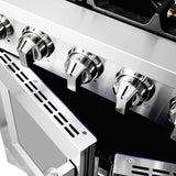 FORNO - 36-Inch Capriasca Gas Range with 6 Burners, 120,000 BTUs, & French Door Gas Oven in Stainless Steel FORNO - 36-Inch Capriasca Gas Range with 6 Burners, 120,000 BTUs, & French Door Gas Oven in Stainless Steel
