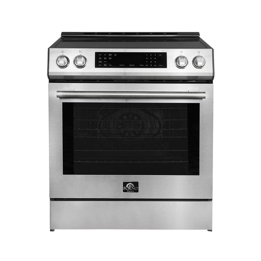 FORNO - 30" Donatello Slide-In Induction Range Stainless-Steel 4 Element