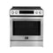 FORNO - 30" Donatello Slide-In Induction Range Stainless-Steel 4 Element