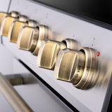 FORNO - 30" Leonardo Espresso Induction Range in Stainless Steel with Brass Handle FORNO - 30" Leonardo Espresso Induction Range in Stainless Steel with Brass Handle
