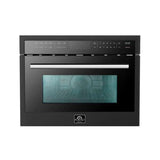 FORNO - Oliena Espresso Black 24" 1750 Watt Compact Oven & 1000 Watt Microwave, 1.6 cu. ft | FMWDR3093-24BLK FORNO - Oliena Espresso Black 24" 1750 Watt Compact Oven & 1000 Watt Microwave, 1.6 cu. ft | FMWDR3093-24BLK