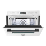FORNO - Oliena Espresso White 24" 1750 Watt Compact Oven & 1000 Watt Microwave, 1.6 cu. ft. | FMWDR3093-24WHT FORNO - Oliena Espresso White 24" 1750 Watt Compact Oven & 1000 Watt Microwave, 1.6 cu. ft. | FMWDR3093-24WHT