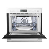 FORNO - Oliena Espresso White 24" 1750 Watt Compact Oven & 1000 Watt Microwave, 1.6 cu. ft. | FMWDR3093-24WHT FORNO - Oliena Espresso White 24" 1750 Watt Compact Oven & 1000 Watt Microwave, 1.6 cu. ft. | FMWDR3093-24WHT