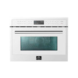 FORNO - Oliena Espresso White 24" 1750 Watt Compact Oven & 1000 Watt Microwave, 1.6 cu. ft. | FMWDR3093-24WHT FORNO - Oliena Espresso White 24" 1750 Watt Compact Oven & 1000 Watt Microwave, 1.6 cu. ft. | FMWDR3093-24WHT
