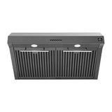 Forno - 30" Bari Espresso 400 CFM Under Cabinet Range Hood in Stainless Steel with Brass Handle Forno - 30" Bari Espresso 400 CFM Under Cabinet Range Hood in Stainless Steel with Brass Handle