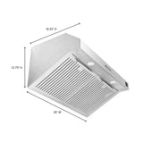 Forno - 30" Bari Espresso 400 CFM Under Cabinet Range Hood in Stainless Steel with Brass Handle Forno - 30" Bari Espresso 400 CFM Under Cabinet Range Hood in Stainless Steel with Brass Handle