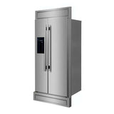 FORNO - Forno Salerno 36" Built-in Stainless-Steel Refrigerator 20 cu. ft with Modern Decorative Grill - 40 "es Wide | FFRBI1844-40MG FORNO - Forno Salerno 36" Built-in Stainless-Steel Refrigerator 20 cu. ft with Modern Decorative Grill - 40 "es Wide | FFRBI1844-40MG