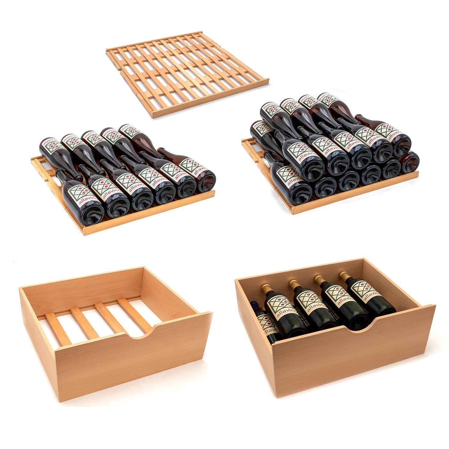 Allavino - 76.5" Tall Side-by-Side Wine Vault with Solid Black Doors - BF 2X-KWR-8185-SD Allavino - 76.5" Tall Side-by-Side Wine Vault with Solid Black Doors - BF 2X-KWR-8185-SD