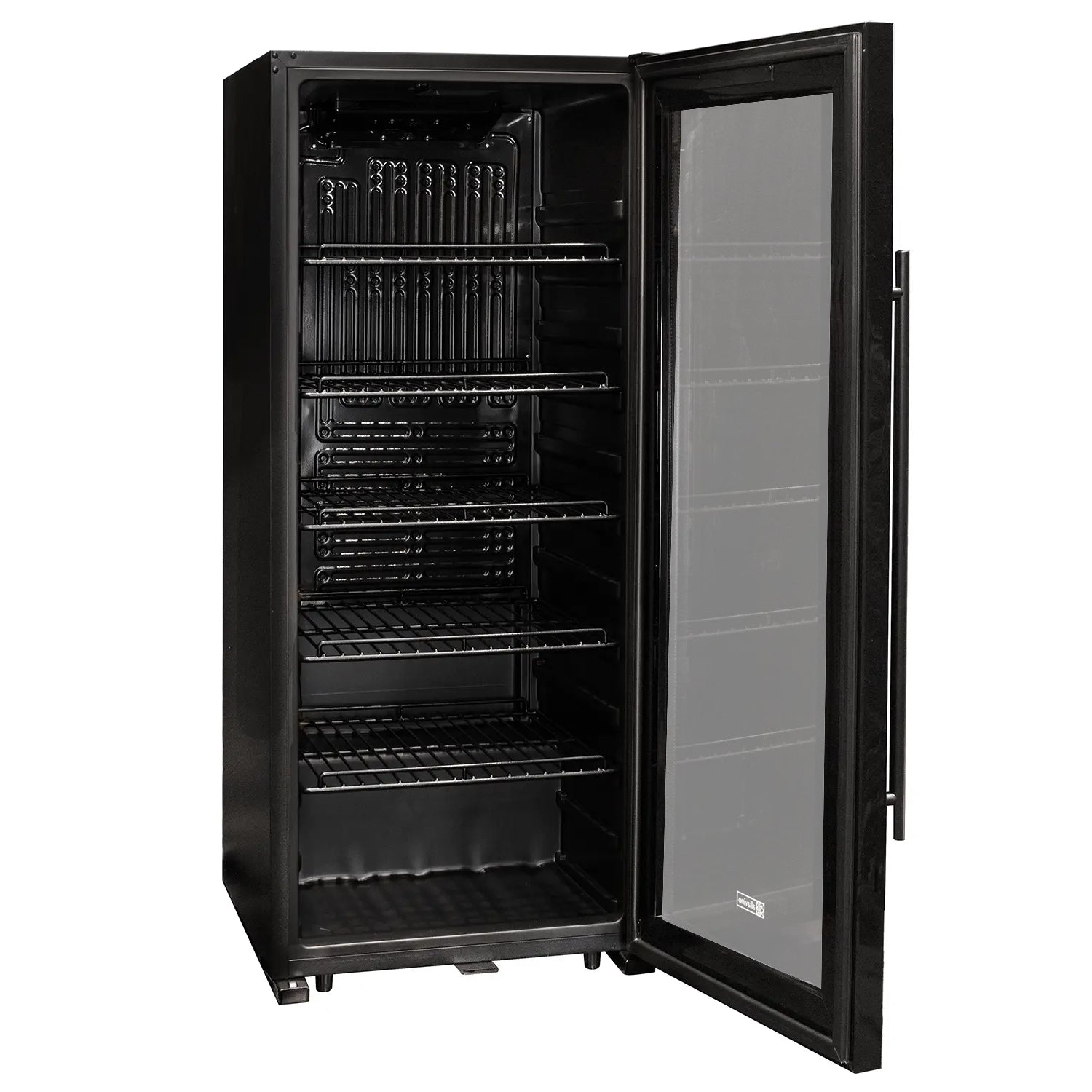 Allavino - Contemporary 102 Bottle Single Zone Freestanding Wine Refrigerator with Black Glass Door - AO KWR102S-1BGR Allavino - Contemporary 102 Bottle Single Zone Freestanding Wine Refrigerator with Black Glass Door - AO KWR102S-1BGR