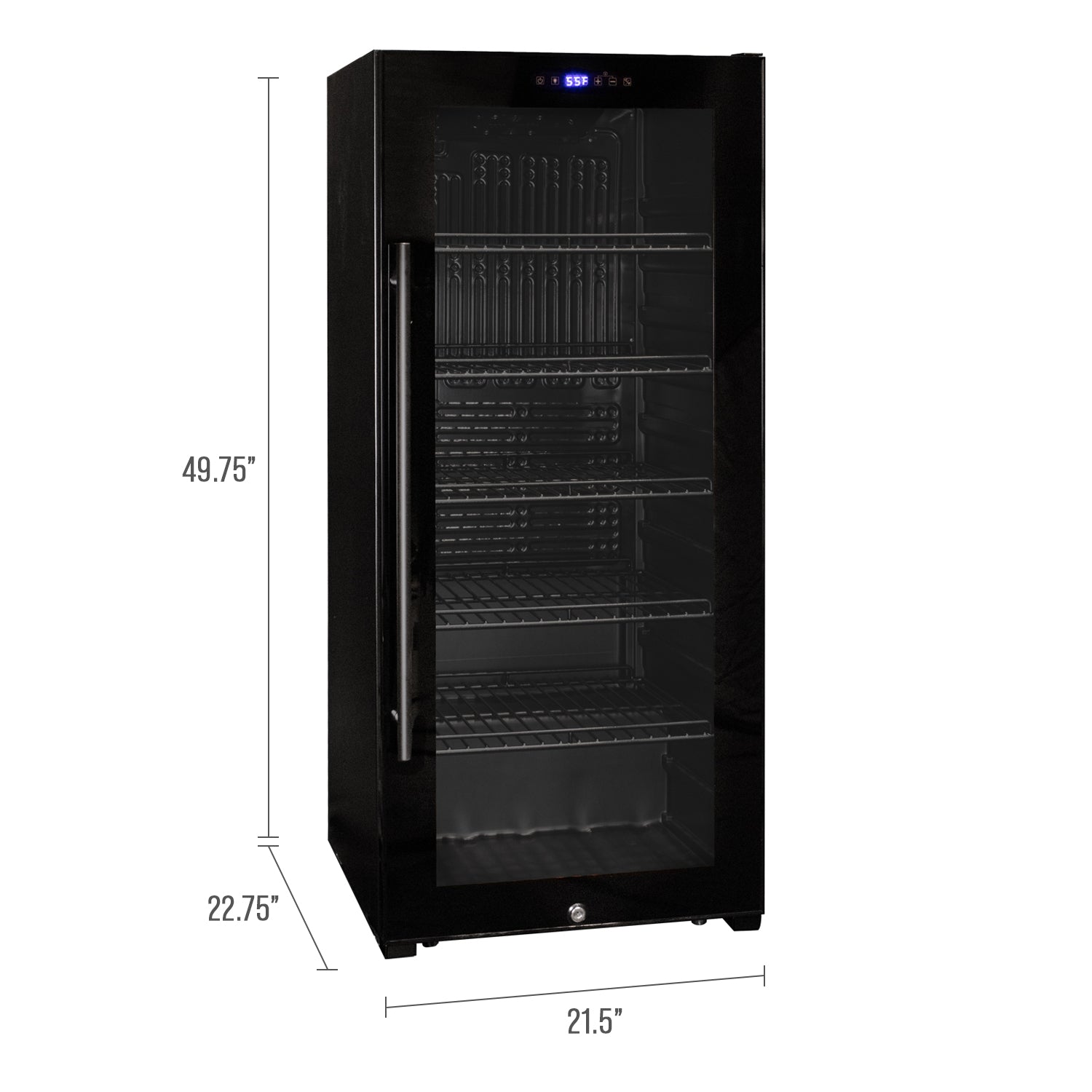 Allavino - Contemporary 102 Bottle Single Zone Freestanding Wine Refrigerator with Black Glass Door - AO KWR102S-1BGR Allavino - Contemporary 102 Bottle Single Zone Freestanding Wine Refrigerator with Black Glass Door - AO KWR102S-1BGR