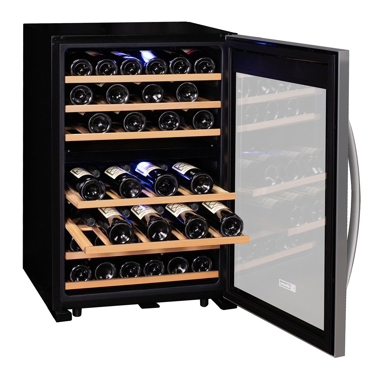 Allavino - Cascina Series 47 Bottle Dual Zone Freestanding Wine Cooler Refrigerator with Stainless Steel Door - AO KWR47D-2SR Allavino - Cascina Series 47 Bottle Dual Zone Freestanding Wine Cooler Refrigerator with Stainless Steel Door - AO KWR47D-2SR