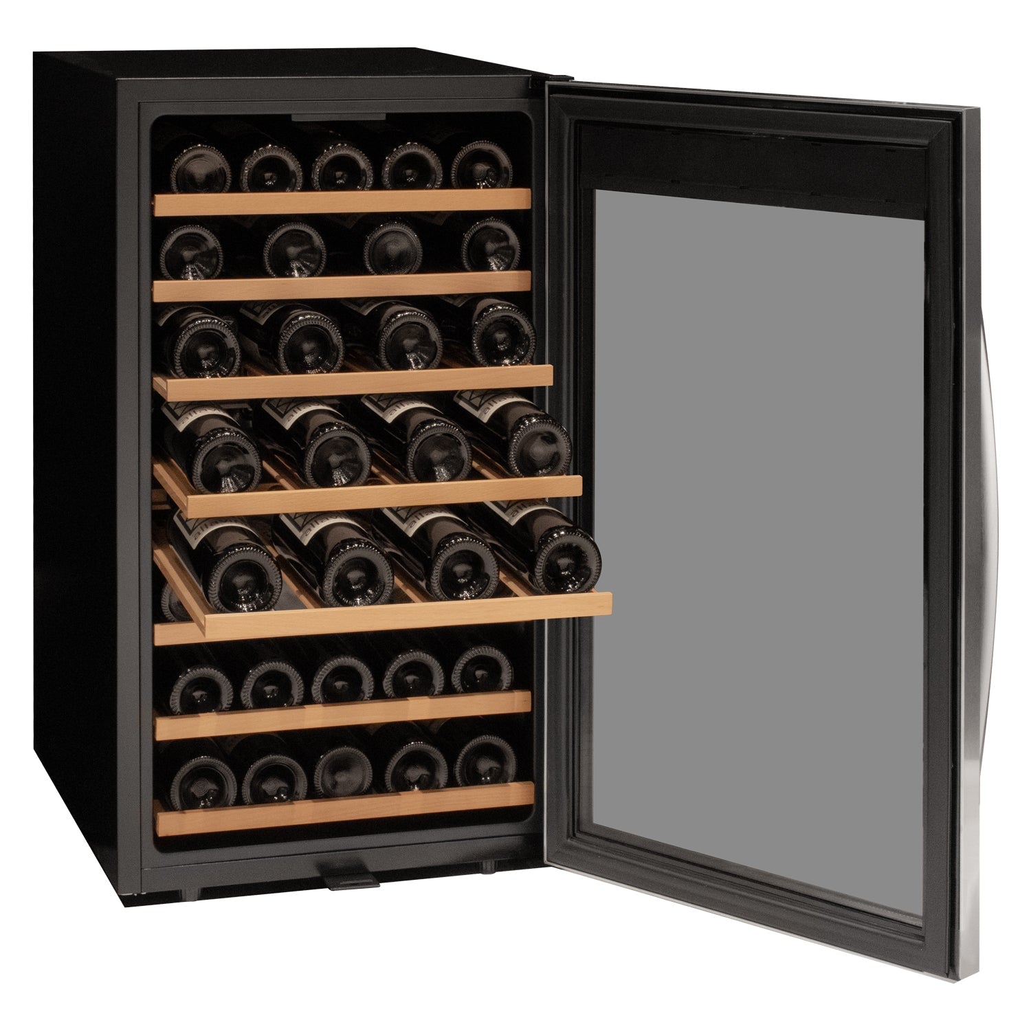 Allavino - Cascina Series 50 Bottle Single Zone Freestanding Wine Cooler Refrigerator with Stainless Steel Door - AO KWR50S-1SR Allavino - Cascina Series 50 Bottle Single Zone Freestanding Wine Cooler Refrigerator with Stainless Steel Door - AO KWR50S-1SR