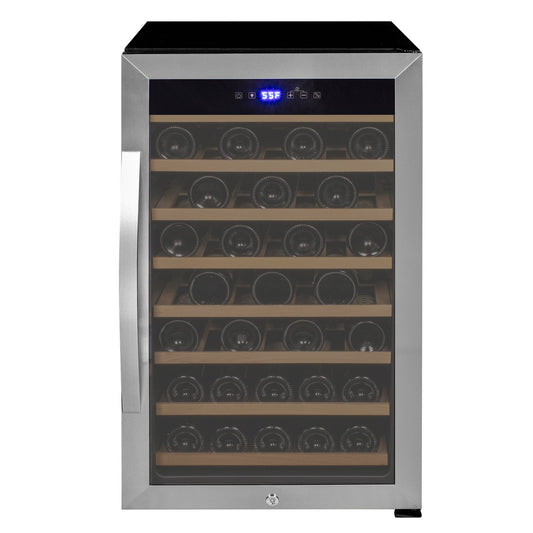 Allavino - Cascina Series 50 Bottle Single Zone Freestanding Wine Cooler Refrigerator with Stainless Steel Door - AO KWR50S-1SR