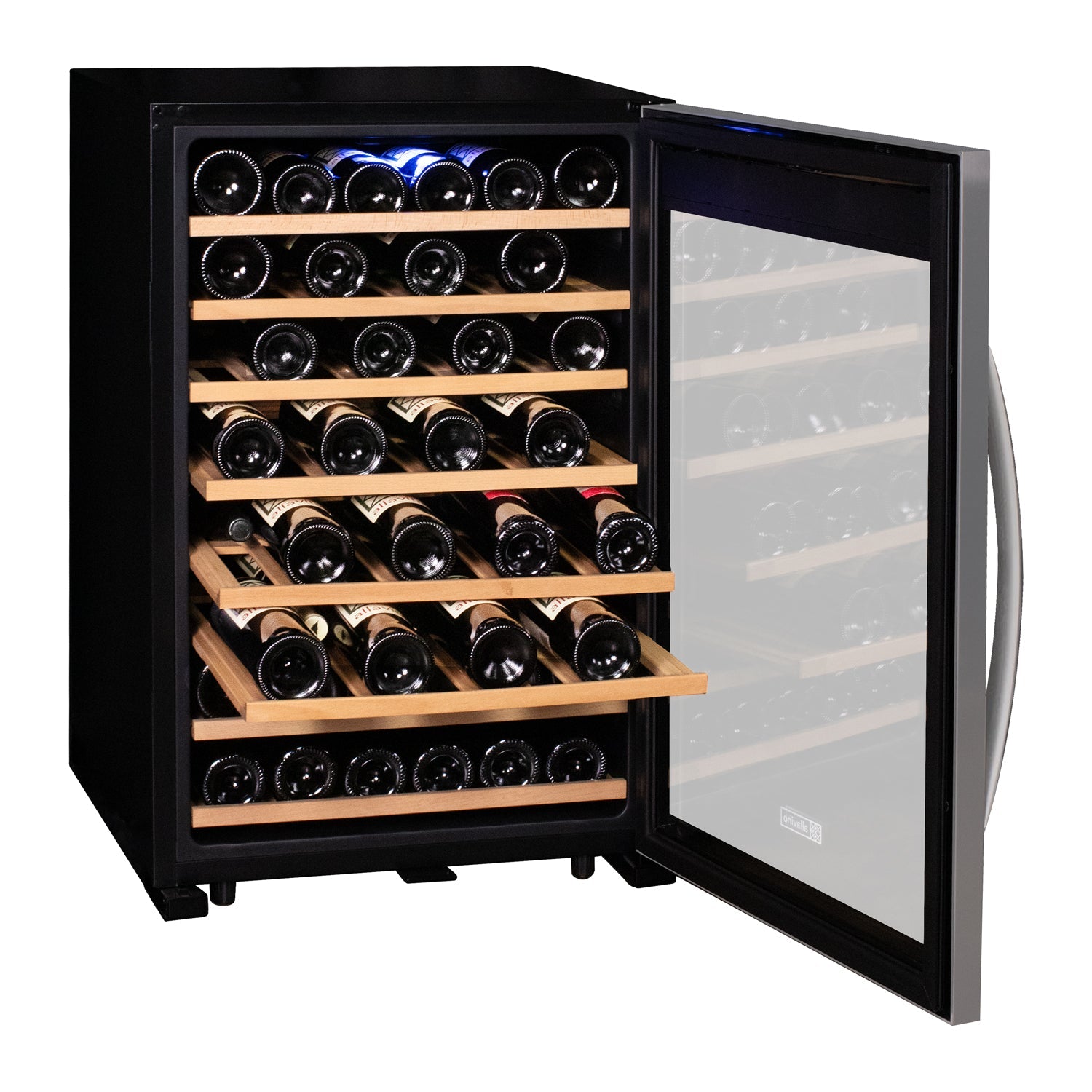 Allavino - Cascina Series 55 Bottle Single Zone Freestanding Wine Refrigerator Cooler with Stainless Steel Door - AO KWR55S-1SR Allavino - Cascina Series 55 Bottle Single Zone Freestanding Wine Refrigerator Cooler with Stainless Steel Door - AO KWR55S-1SR