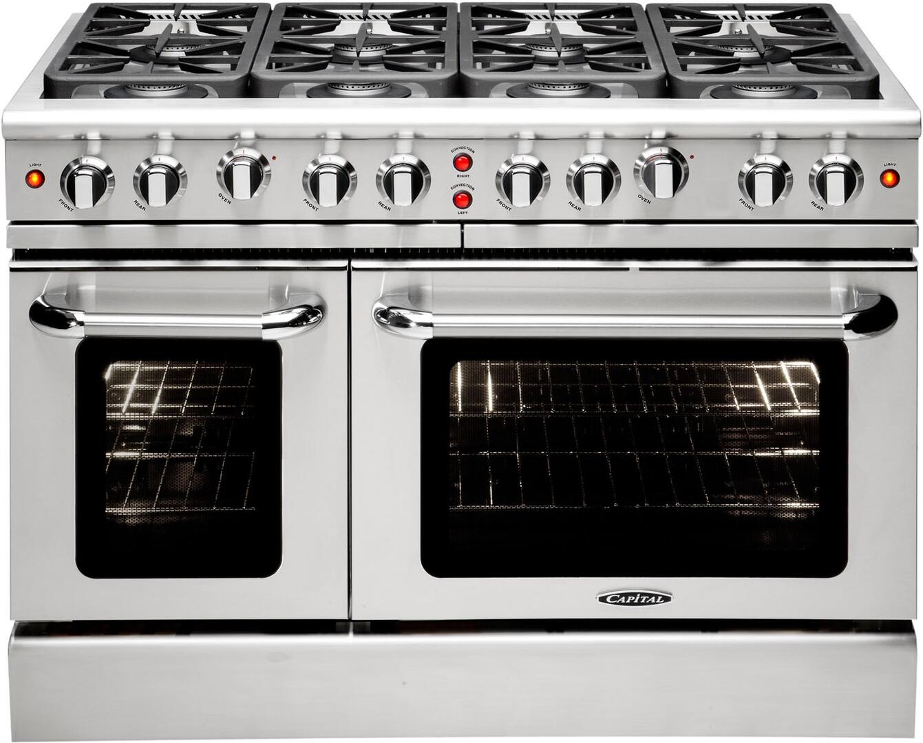 Capital Cooking - 48" Capital Precision Range - Manual Clean - 19K BTU - 8 Sealed Burners  - MCR488 Capital Cooking - 48" Capital Precision Range - Manual Clean - 19K BTU - 8 Sealed Burners  - MCR488