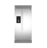 FORNO - 36-Inch Built-In Side by Side French Door Refrigerator with Decorative Grill in Stainless Steel FORNO - 36-Inch Built-In Side by Side French Door Refrigerator with Decorative Grill in Stainless Steel