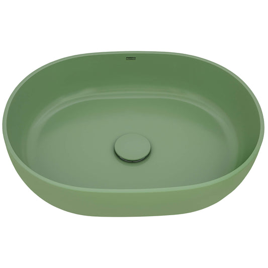Ruvati - 19-inch Avocado Lime Green epiStone Solid Surface Bathroom Vessel Sink – RVB2119GN
