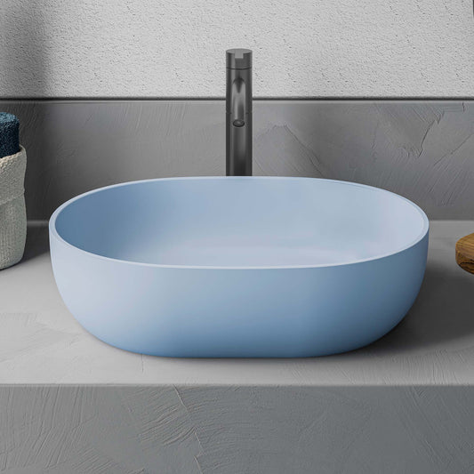 Ruvati - 19-inch Pacific Blue epiStone Solid Surface Modern Bathroom Vessel Sink – RVB2119LE