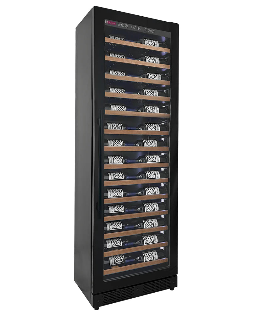 Allavino - Reserva Series 67 Bottle 71" Tall Single Zone Black Shallow Wine Refrigerator with Wood Front Shelves Allavino - Reserva Series 67 Bottle 71" Tall Single Zone Black Shallow Wine Refrigerator with Wood Front Shelves