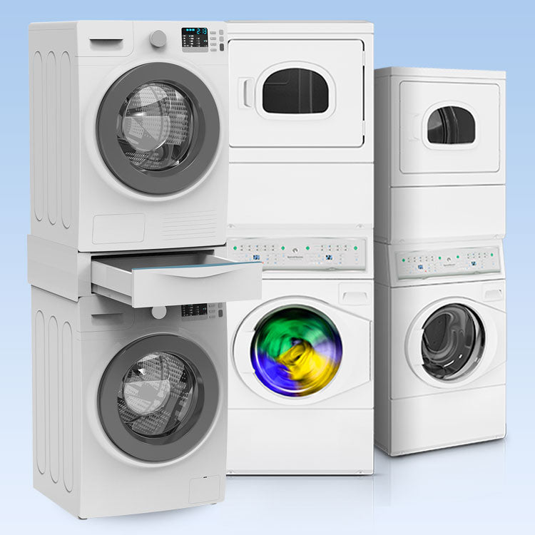 Stackable washer and dyers are solutions to all your clothes washing problems. Find bargins and best quality brands loaded with a lot of nifty features. Shop at The Appliance Guys