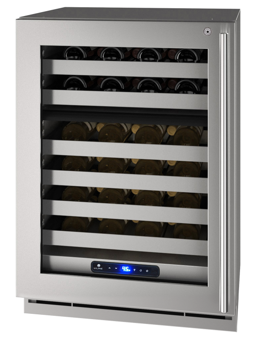U-Line - 24" 5 Class Dual-Zone Wine Refrigerator - HWD524 U-Line - 24" 5 Class Dual-Zone Wine Refrigerator - HWD524