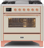 ILVE - 36" Magestic II Series Freestanding Dual Fuel Range - Griddle, Glass Door(s) - Warming Drawer - Liquid Propane ILVE - 36" Magestic II Series Freestanding Dual Fuel Range - Griddle, Glass Door(s) - Warming Drawer - Liquid Propane