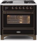 ILVE - 36" Magestic II Series Freestanding Dual Fuel Range - Griddle, Glass Door(s) - Warming Drawer - Liquid Propane ILVE - 36" Magestic II Series Freestanding Dual Fuel Range - Griddle, Glass Door(s) - Warming Drawer - Liquid Propane