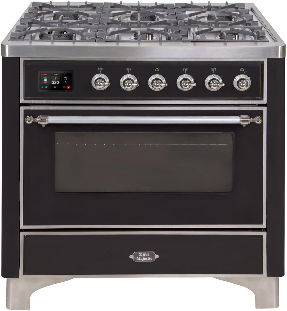 ILVE - 36" Magestic II Series Freestanding Dual Fuel Range - Griddle, Glass Door(s) - Warming Drawer - Liquid Propane ILVE - 36" Magestic II Series Freestanding Dual Fuel Range - Griddle, Glass Door(s) - Warming Drawer - Liquid Propane
