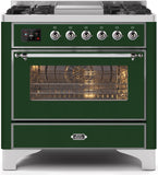 ILVE - 36" Magestic II Series Freestanding Dual Fuel Range - Griddle, Glass Door(s) - Warming Drawer - Liquid Propane ILVE - 36" Magestic II Series Freestanding Dual Fuel Range - Griddle, Glass Door(s) - Warming Drawer - Liquid Propane