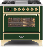 ILVE - 36" Magestic II Series Freestanding Dual Fuel Range - Griddle, Glass Door(s) - Warming Drawer - Liquid Propane ILVE - 36" Magestic II Series Freestanding Dual Fuel Range - Griddle, Glass Door(s) - Warming Drawer - Liquid Propane