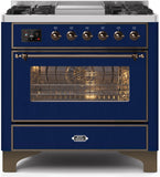 ILVE - 36" Magestic II Series Freestanding Dual Fuel Range - Griddle, Glass Door(s) - Warming Drawer - Liquid Propane ILVE - 36" Magestic II Series Freestanding Dual Fuel Range - Griddle, Glass Door(s) - Warming Drawer - Liquid Propane