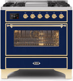 ILVE - 36" Magestic II Series Freestanding Dual Fuel Range - Griddle, Glass Door(s) - Warming Drawer - Liquid Propane ILVE - 36" Magestic II Series Freestanding Dual Fuel Range - Griddle, Glass Door(s) - Warming Drawer - Liquid Propane