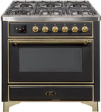 ILVE - 36" Magestic II Series Freestanding Dual Fuel Range - Griddle, Glass Door(s) - Warming Drawer - Liquid Propane ILVE - 36" Magestic II Series Freestanding Dual Fuel Range - Griddle, Glass Door(s) - Warming Drawer - Liquid Propane