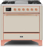 ILVE - 36" Magestic II Series Freestanding Dual Fuel Range - Griddle, Solid Door(s) - Warming Drawer - Liquid Propane ILVE - 36" Magestic II Series Freestanding Dual Fuel Range - Griddle, Solid Door(s) - Warming Drawer - Liquid Propane