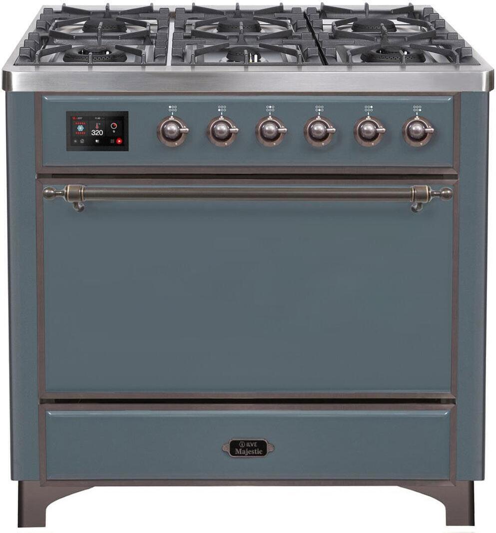 ILVE - 36" Magestic II Series Freestanding Dual Fuel Range - Griddle, Solid Door(s) - Warming Drawer - Liquid Propane ILVE - 36" Magestic II Series Freestanding Dual Fuel Range - Griddle, Solid Door(s) - Warming Drawer - Liquid Propane