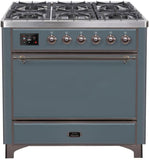 ILVE - 36" Magestic II Series Freestanding Dual Fuel Range - Griddle, Solid Door(s) - Warming Drawer - Liquid Propane ILVE - 36" Magestic II Series Freestanding Dual Fuel Range - Griddle, Solid Door(s) - Warming Drawer - Liquid Propane