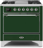 ILVE - 36" Magestic II Series Freestanding Dual Fuel Range - Griddle, Solid Door(s) - Warming Drawer - Liquid Propane ILVE - 36" Magestic II Series Freestanding Dual Fuel Range - Griddle, Solid Door(s) - Warming Drawer - Liquid Propane