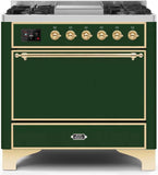 ILVE - 36" Magestic II Series Freestanding Dual Fuel Range - Griddle, Solid Door(s) - Warming Drawer - Liquid Propane ILVE - 36" Magestic II Series Freestanding Dual Fuel Range - Griddle, Solid Door(s) - Warming Drawer - Liquid Propane