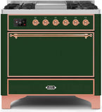 ILVE - 36" Magestic II Series Freestanding Dual Fuel Range - Griddle, Solid Door(s) - Warming Drawer - Liquid Propane ILVE - 36" Magestic II Series Freestanding Dual Fuel Range - Griddle, Solid Door(s) - Warming Drawer - Liquid Propane