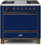 ILVE - 36" Magestic II Series Freestanding Dual Fuel Range - Griddle, Solid Door(s) - Warming Drawer - Liquid Propane ILVE - 36" Magestic II Series Freestanding Dual Fuel Range - Griddle, Solid Door(s) - Warming Drawer - Liquid Propane