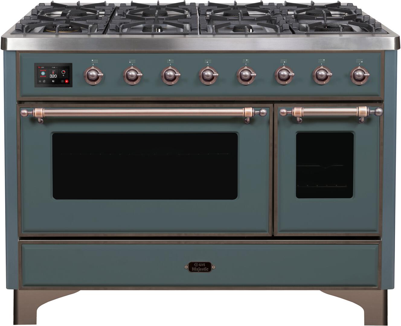 ILVE - 48" Magestic II Series Freestanding Dual Fuel Range - Griddle, Glass Door(s) - Warming Drawer - Liquid Propane ILVE - 48" Magestic II Series Freestanding Dual Fuel Range - Griddle, Glass Door(s) - Warming Drawer - Liquid Propane