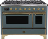 ILVE - 48" Magestic II Series Freestanding Dual Fuel Range - Griddle, Glass Door(s) - Warming Drawer - Liquid Propane ILVE - 48" Magestic II Series Freestanding Dual Fuel Range - Griddle, Glass Door(s) - Warming Drawer - Liquid Propane