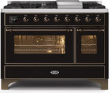 ILVE - 48" Magestic II Series Freestanding Dual Fuel Range - Griddle, Glass Door(s) - Warming Drawer - Liquid Propane ILVE - 48" Magestic II Series Freestanding Dual Fuel Range - Griddle, Glass Door(s) - Warming Drawer - Liquid Propane