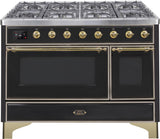 ILVE - 48" Magestic II Series Freestanding Dual Fuel Range - Griddle, Glass Door(s) - Warming Drawer - Liquid Propane ILVE - 48" Magestic II Series Freestanding Dual Fuel Range - Griddle, Glass Door(s) - Warming Drawer - Liquid Propane