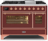ILVE - 48" Magestic II Series Freestanding Dual Fuel Range - Griddle, Glass Door(s) - Warming Drawer - Liquid Propane ILVE - 48" Magestic II Series Freestanding Dual Fuel Range - Griddle, Glass Door(s) - Warming Drawer - Liquid Propane