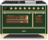 ILVE - 48" Magestic II Series Freestanding Dual Fuel Range - Griddle, Glass Door(s) - Warming Drawer - Liquid Propane ILVE - 48" Magestic II Series Freestanding Dual Fuel Range - Griddle, Glass Door(s) - Warming Drawer - Liquid Propane