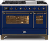 ILVE - 48" Magestic II Series Freestanding Dual Fuel Range - Griddle, Glass Door(s) - Warming Drawer - Liquid Propane ILVE - 48" Magestic II Series Freestanding Dual Fuel Range - Griddle, Glass Door(s) - Warming Drawer - Liquid Propane