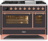 ILVE - 48" Magestic II Series Freestanding Dual Fuel Range - Griddle, Glass Door(s) - Warming Drawer - Liquid Propane ILVE - 48" Magestic II Series Freestanding Dual Fuel Range - Griddle, Glass Door(s) - Warming Drawer - Liquid Propane