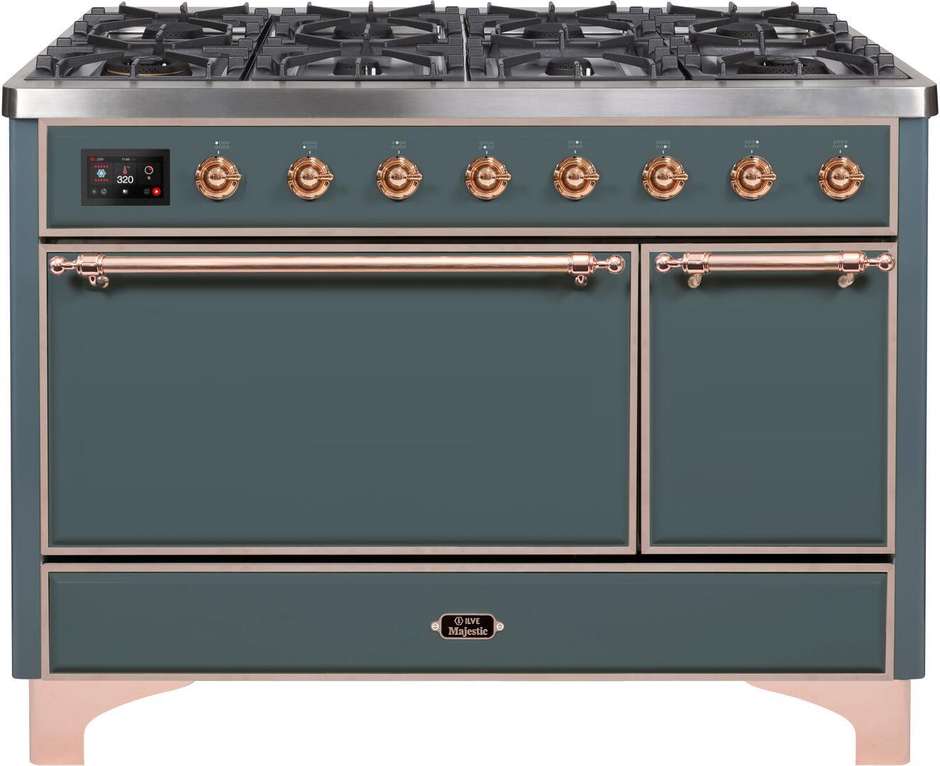 ILVE - 48" Magestic II Series Freestanding Dual Fuel Range - Griddle, Solid Door(s) - Warming Drawer - Liquid Propane ILVE - 48" Magestic II Series Freestanding Dual Fuel Range - Griddle, Solid Door(s) - Warming Drawer - Liquid Propane